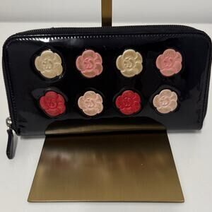 Chanel Patient Floral Zip Around Wallet 29352